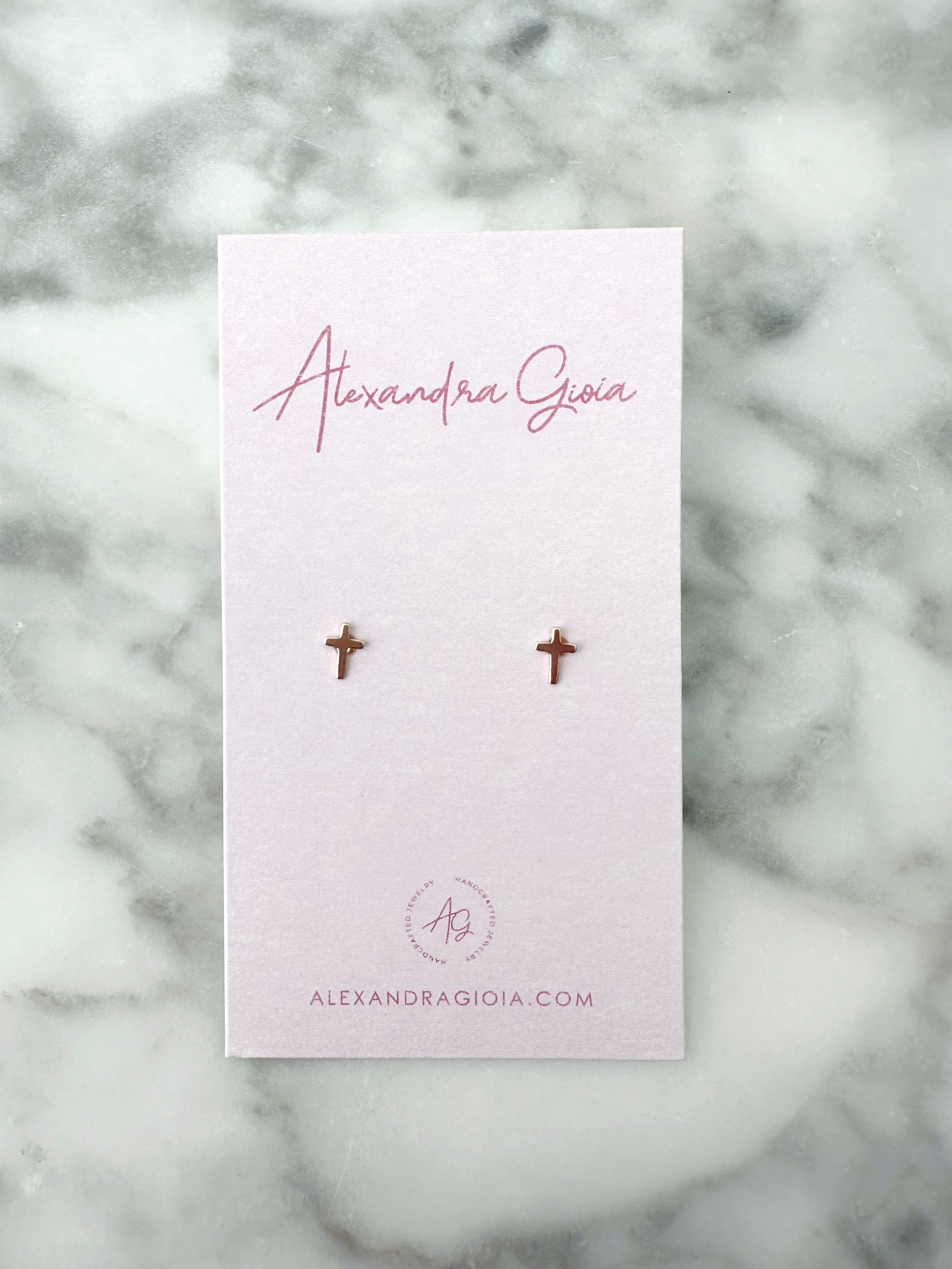 Mini Cross Stud Earring