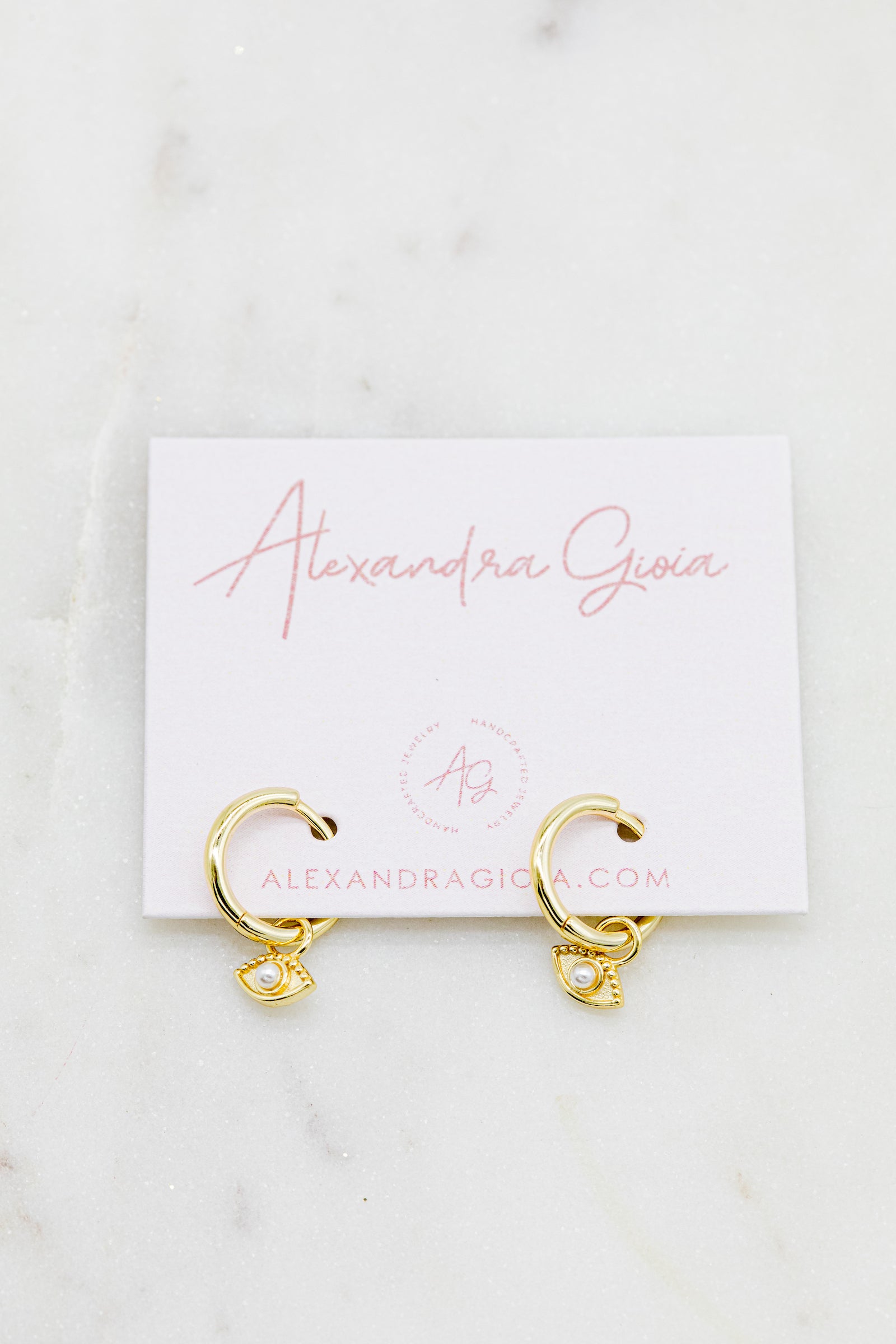 Evil Eye Huggie Earrings