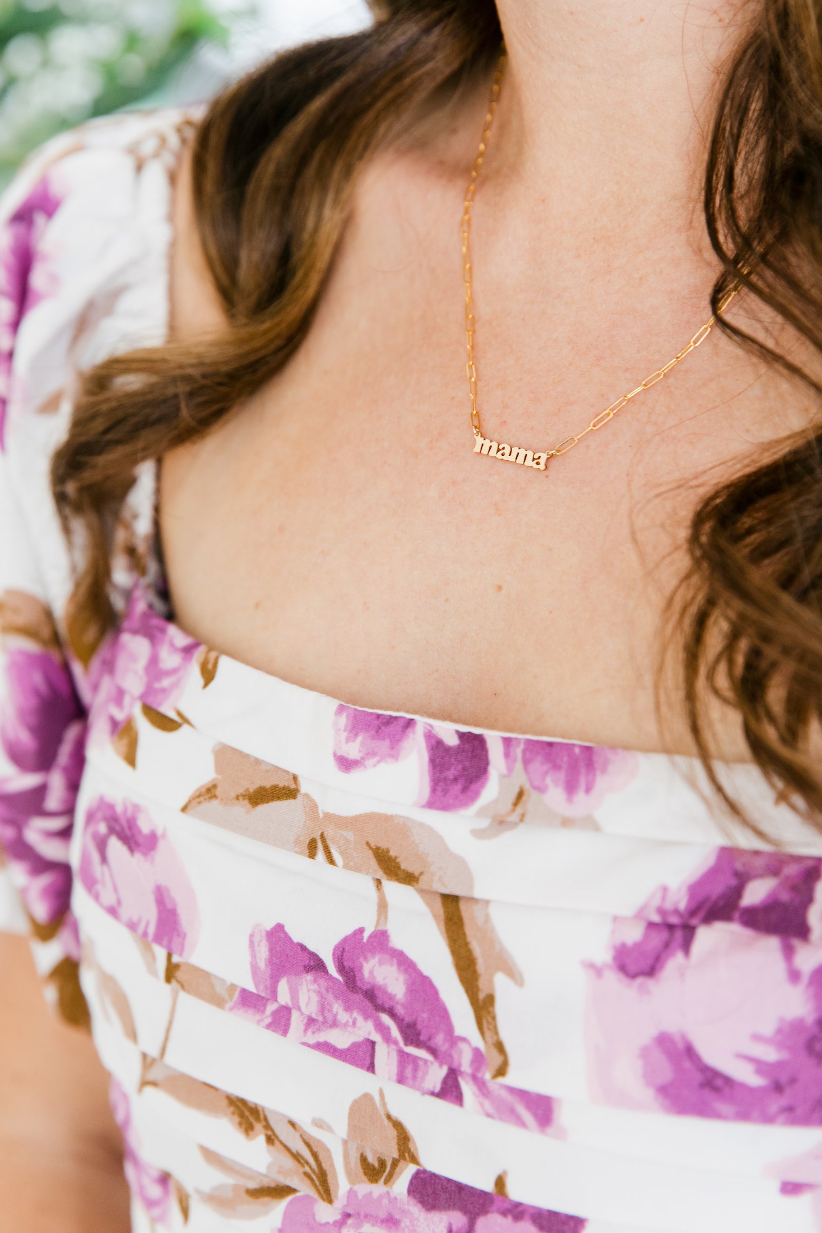 Mama Necklace {Bubble Font}