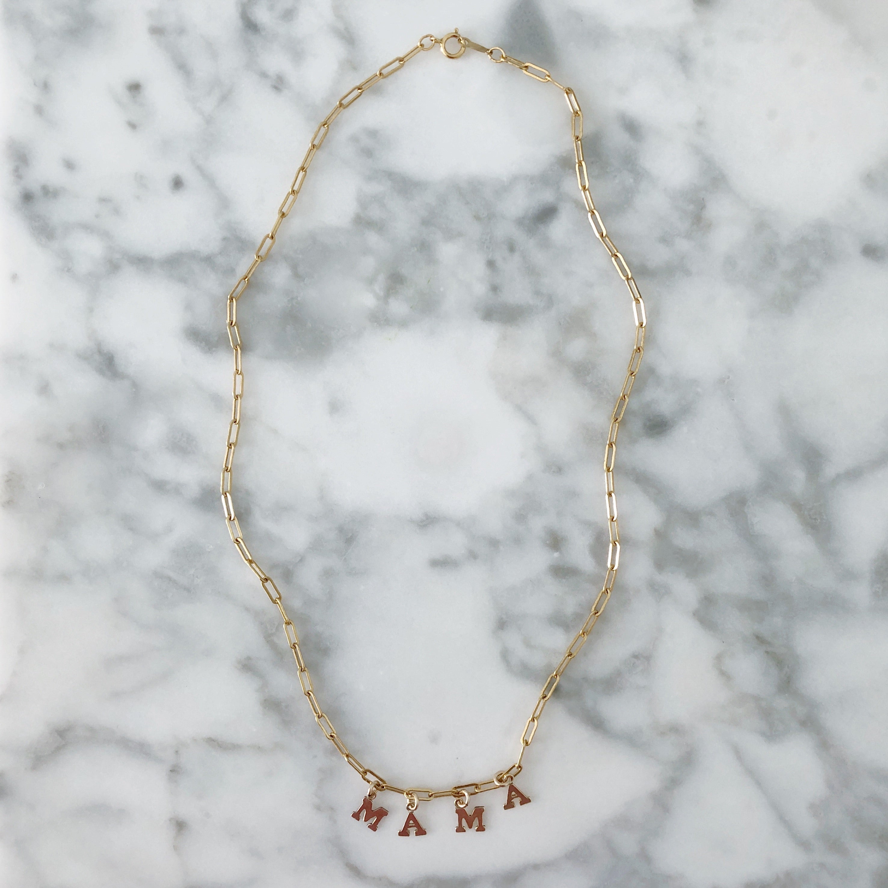 Gold Filled MAMA Necklace