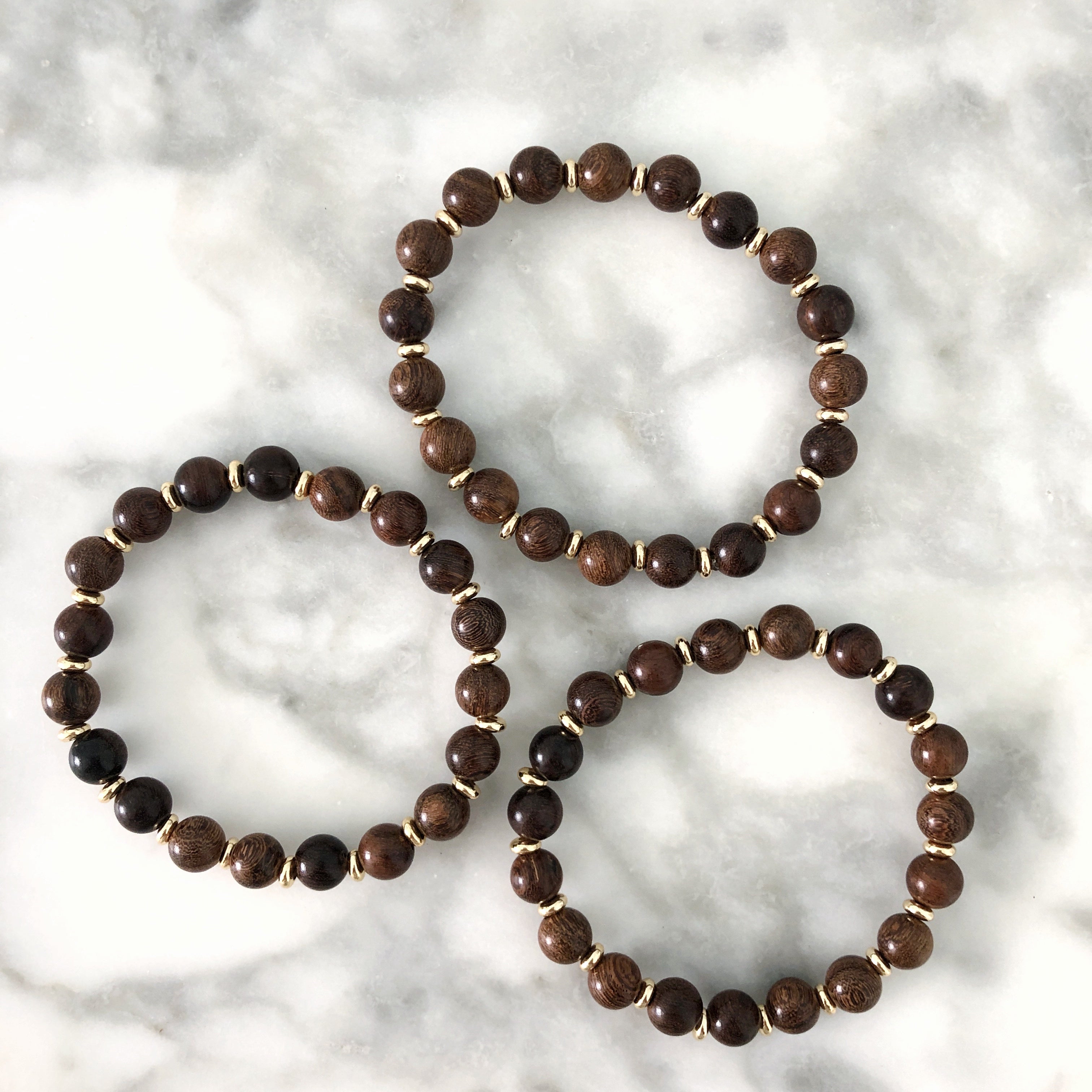 Stackable Bracelet | Cocoa Wood