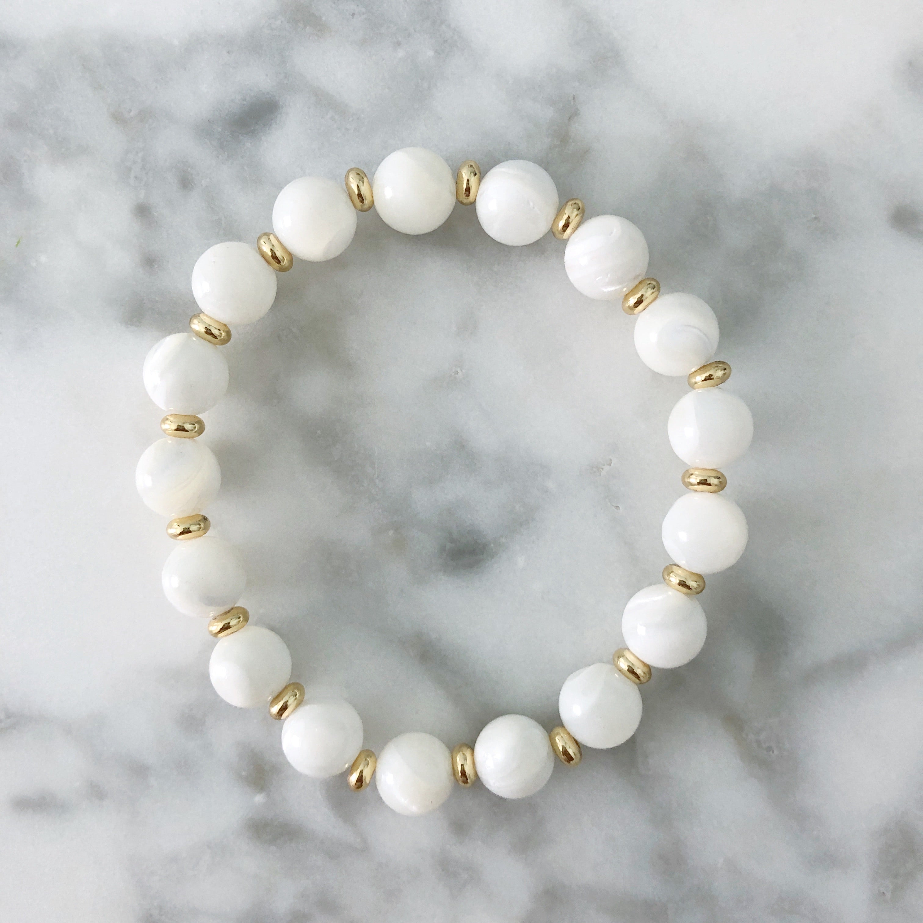 Stackable Bracelet | Mother of Pearl
